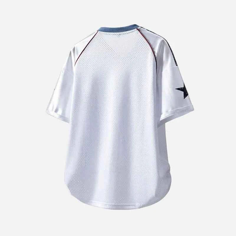 Comfortable Printed Sports Jersey T-Shirt