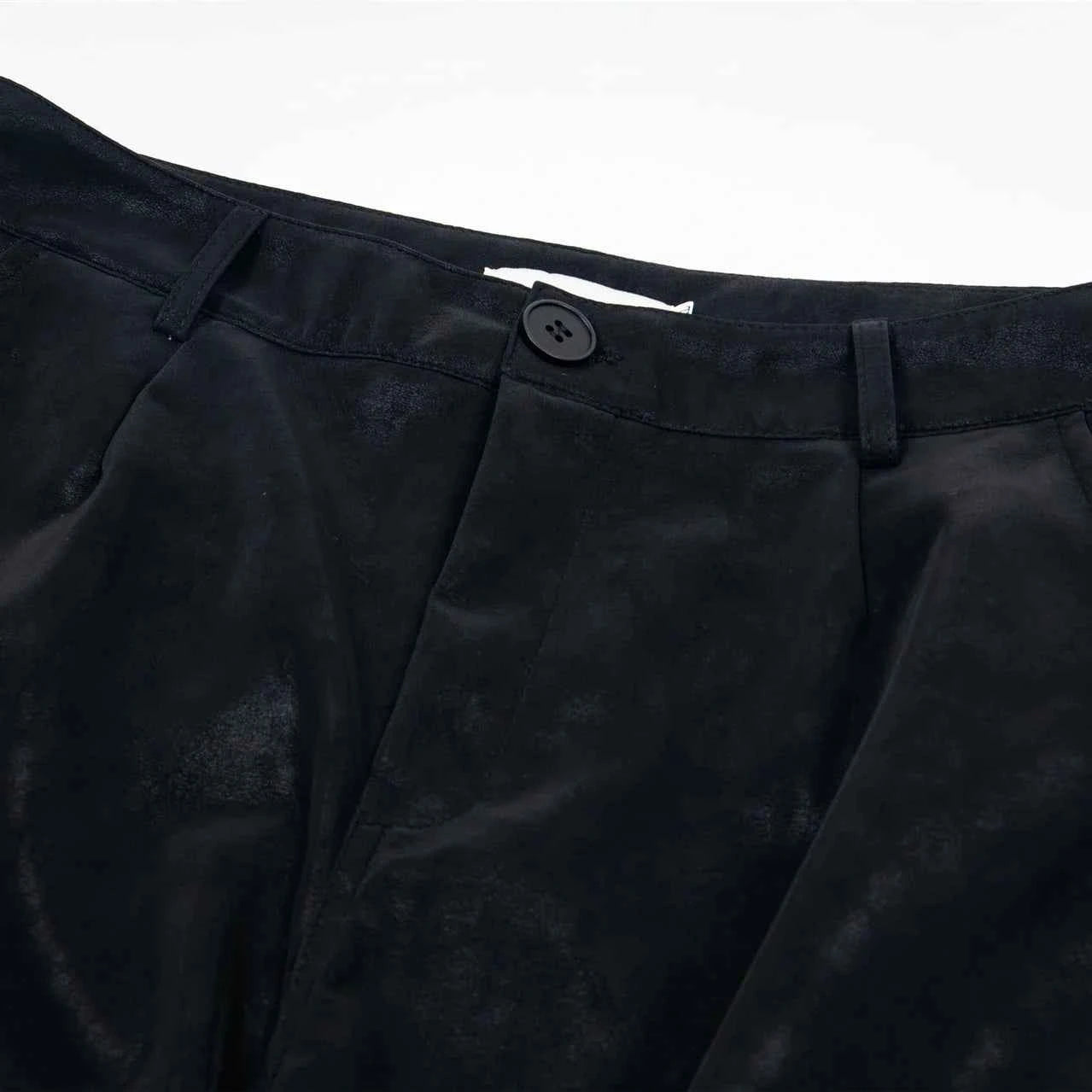 Luxury Designer Wide Leg PU Multi Pocket Pants