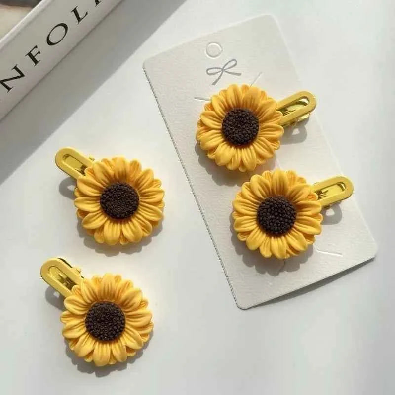 Sunflower Daisy Hair Clips