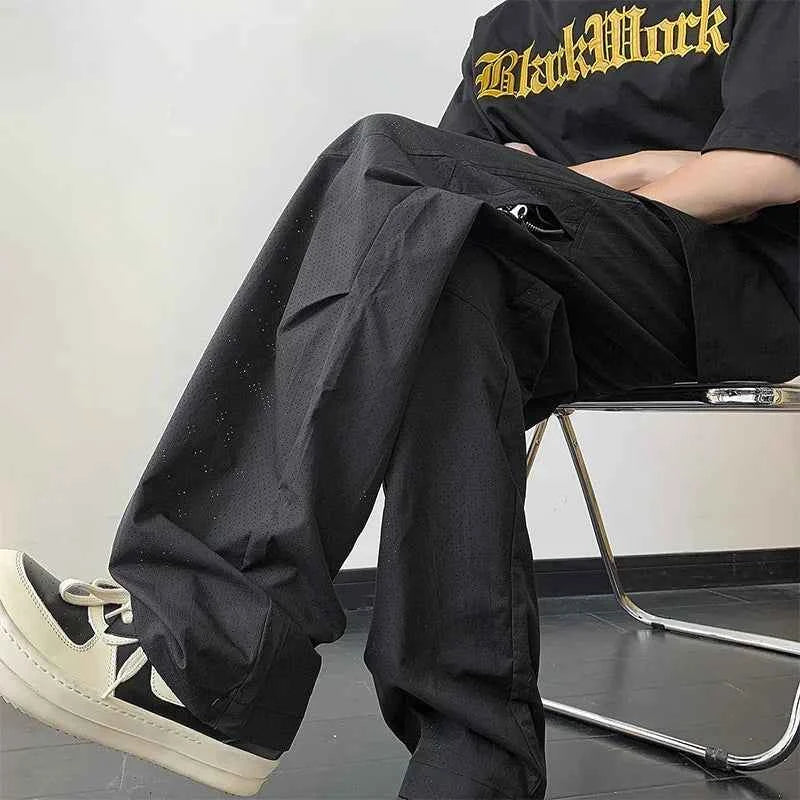 Vintage Streetwear Casual Breathable Mesh Cargo Pants