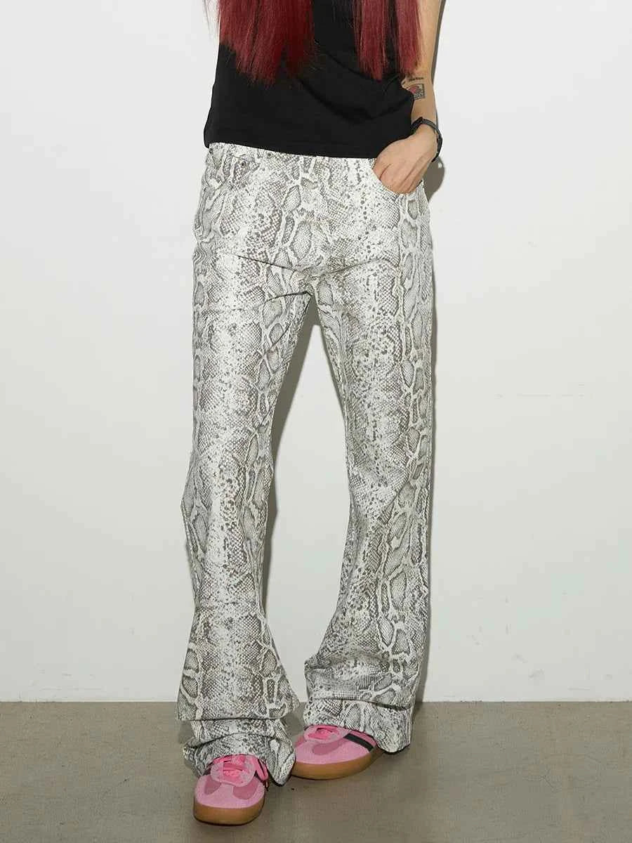 Colorblock High Waist Patchwork Wide Pants