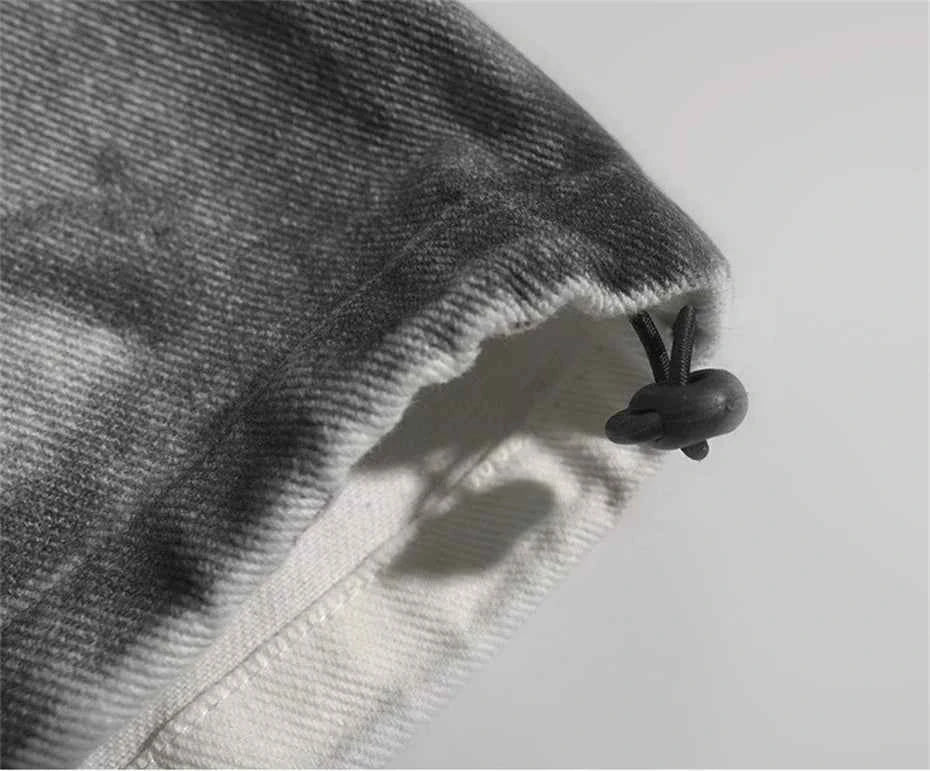 Streetwear Washed Baggy Punk Denim Cargo Jeans