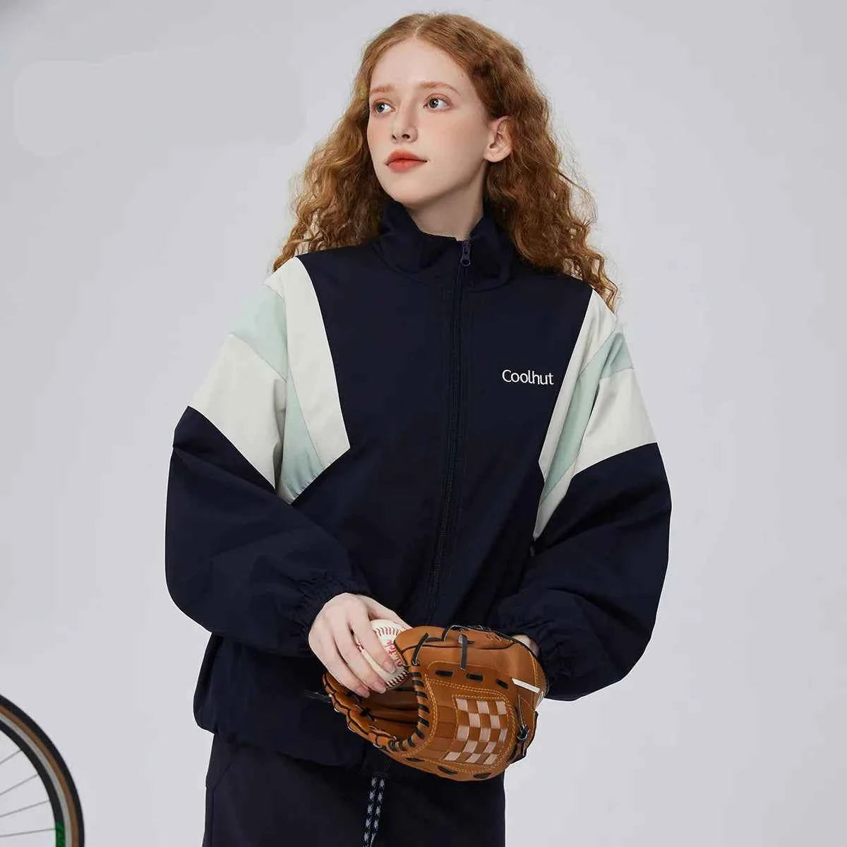 Streetwear Oversized Varsity Windbreaker Jacket
