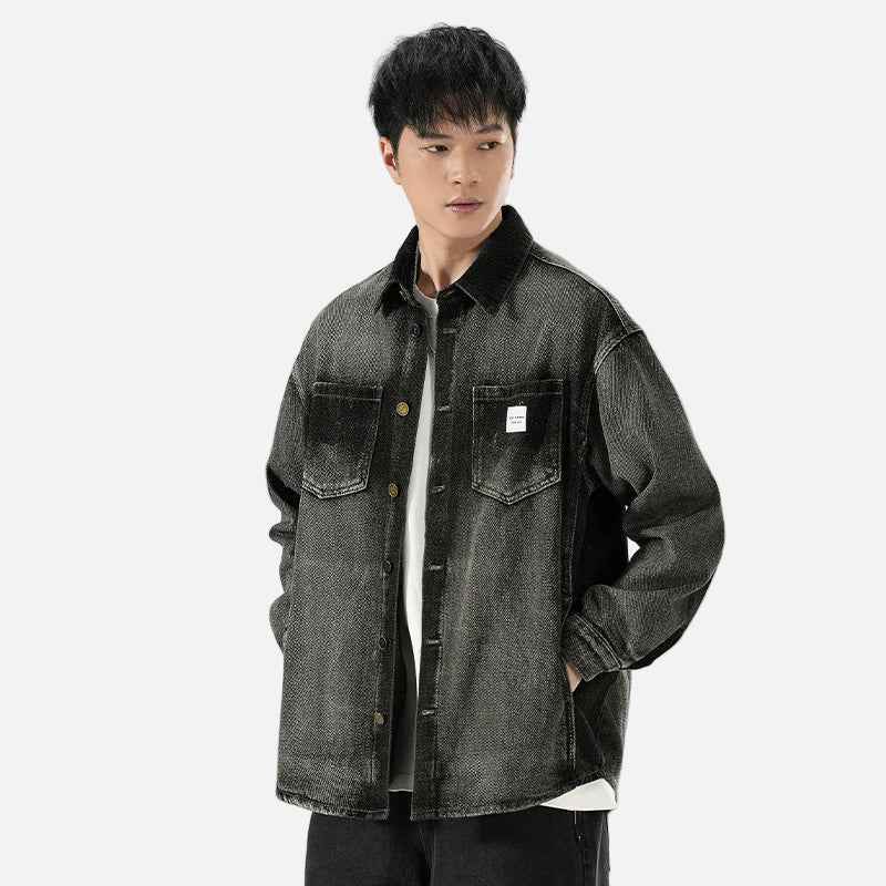 Heavy Stone Workwear Wash Denim Jacket