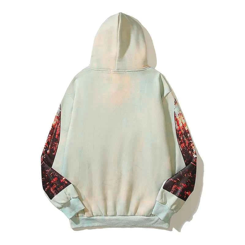 Streetwear Gothic Sunset Tie Dye Hoodie