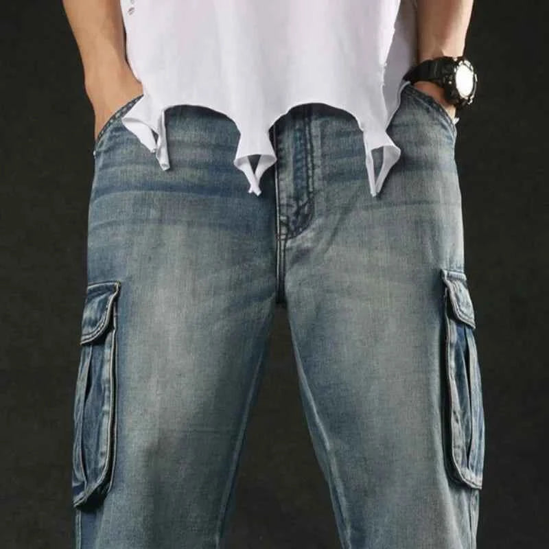Stylish Loose Baggy Cargo Denim Short