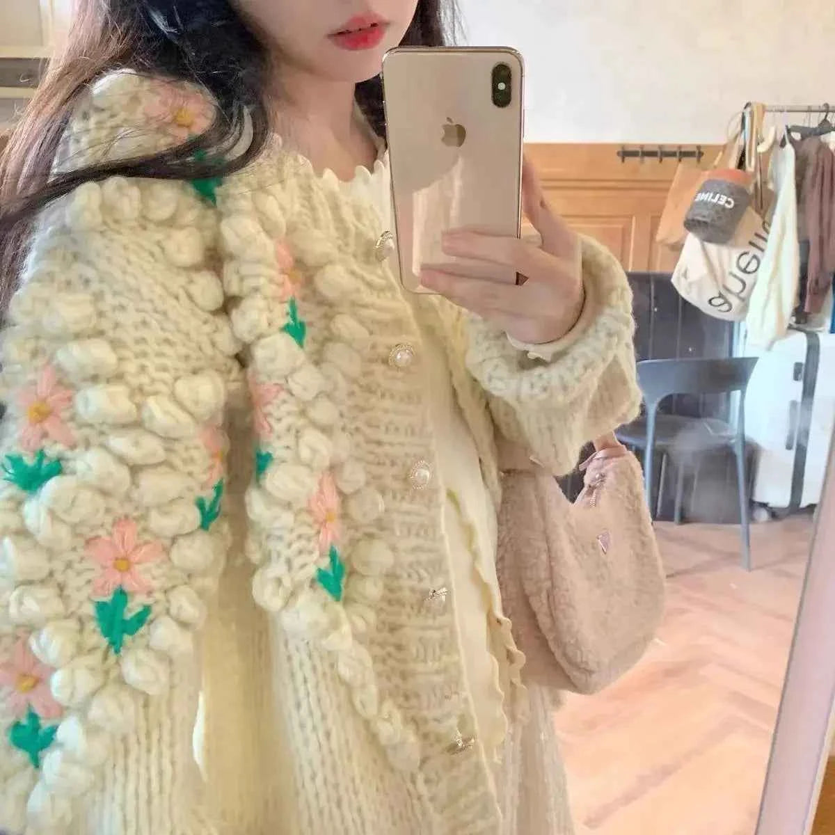 Elevated Sweet Korean Style Knit Sweater