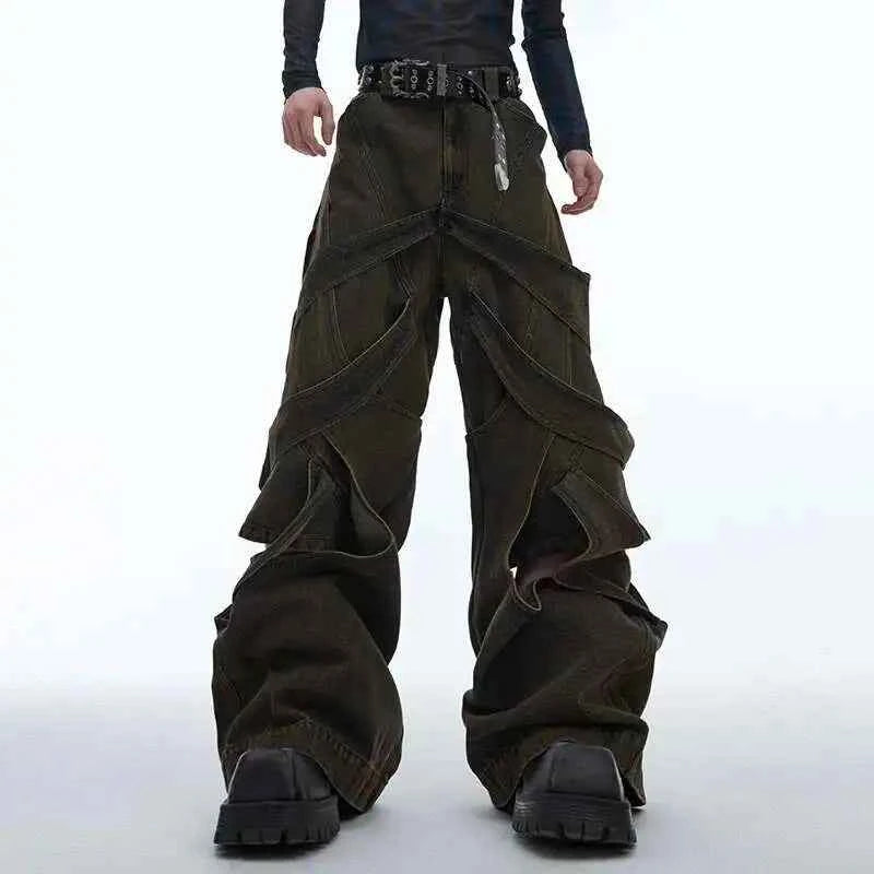 Vintage Patchwork Wornout Hollowed Out Jeans