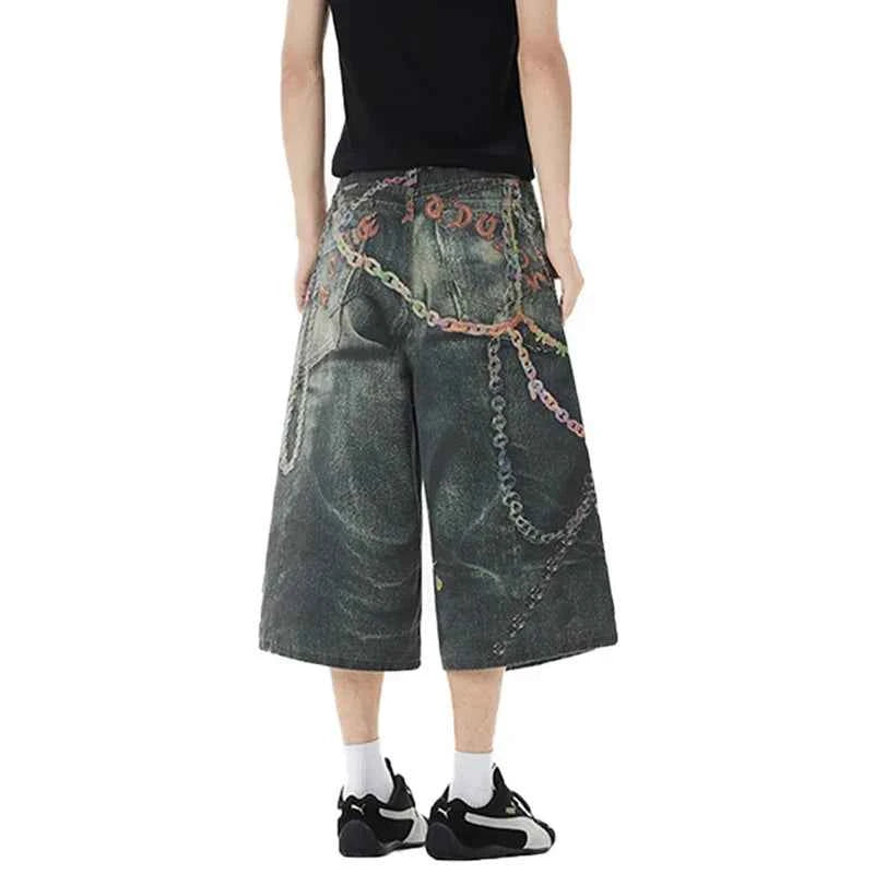 Custom 3D Printed Chain Pattern Jorts