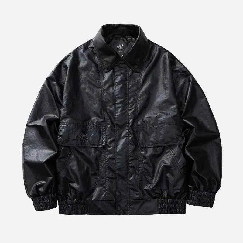 Trendy Lightweight Leather Biker Jacket