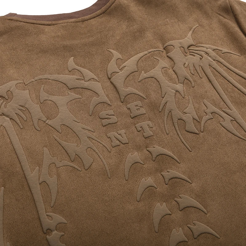 Spinal Cord Devil Wings Skeleton T-Shirt