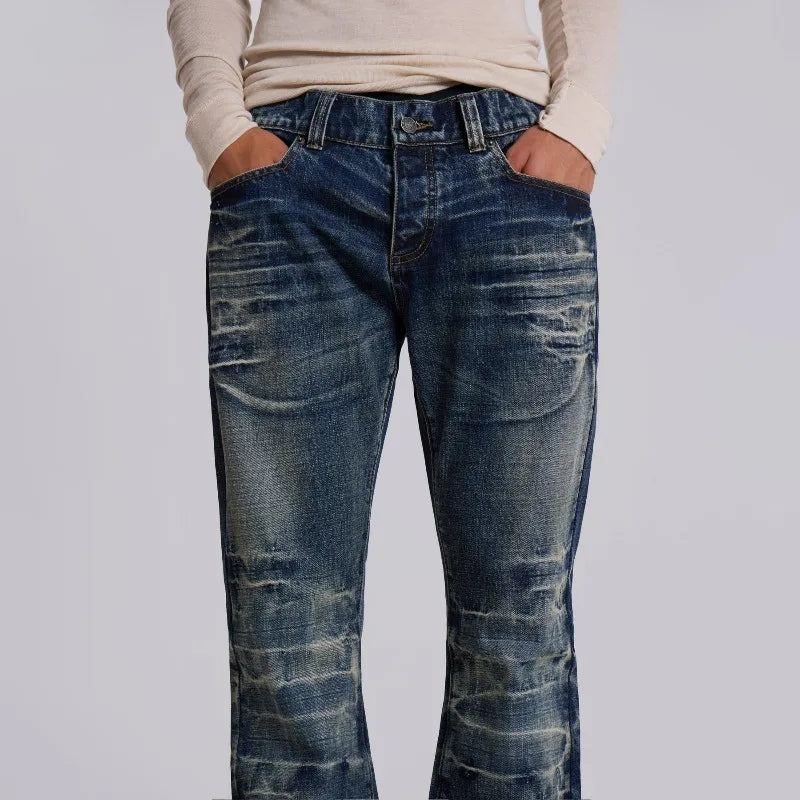 LUW Washed High Street Unisex Streetwear Jeans - Luxuryurbanwear