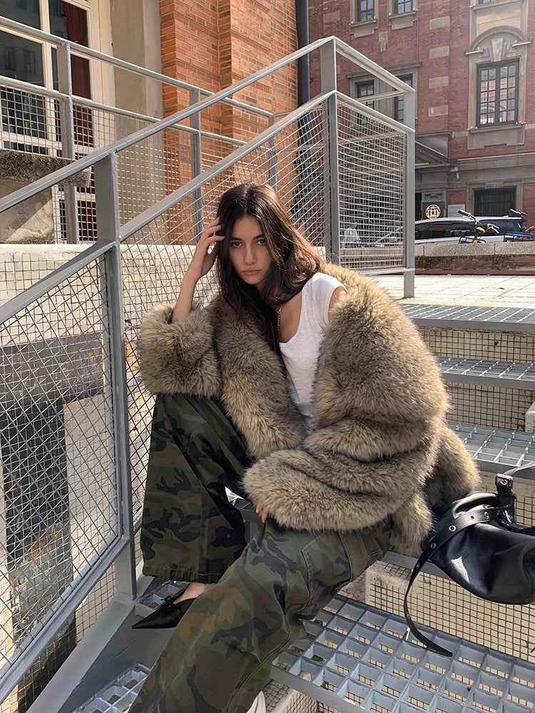 Luxury Warm Soft Faux Fur Jacket