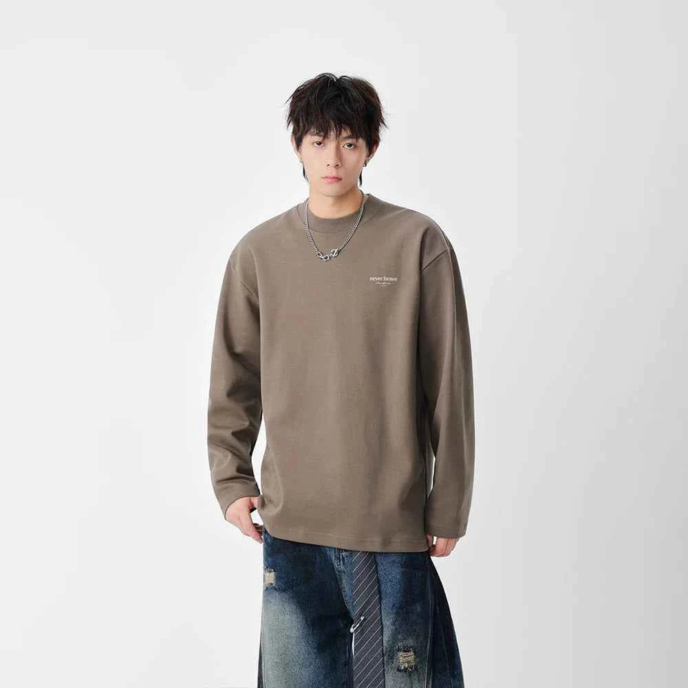 Minimalist Logo Detail Long Sleeve T-Shirt