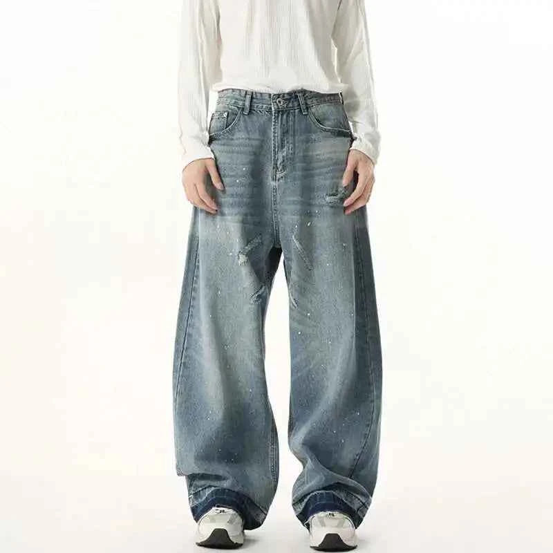 Stylish Loose Straight Durable Denim Jeans