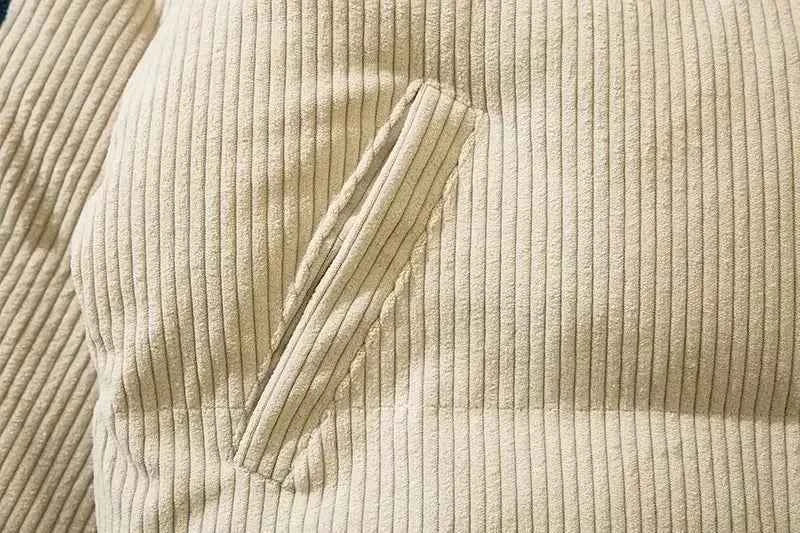 Trendy Streetwear Corduroy Padded Puffer Jacket