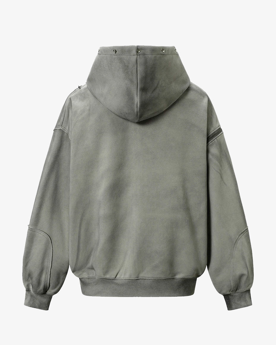 T2 Rivet Zipper Hoodie