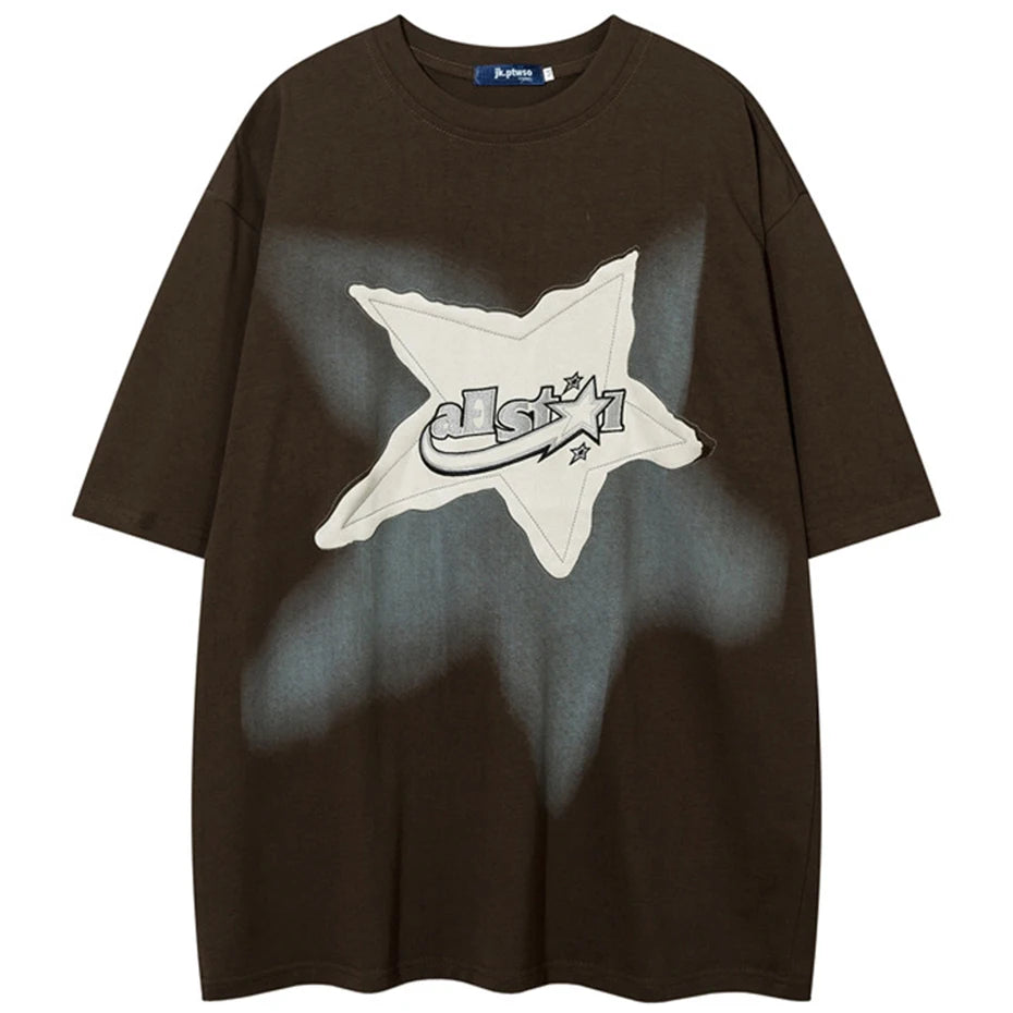 Streetwear Oversized Star Tshirts