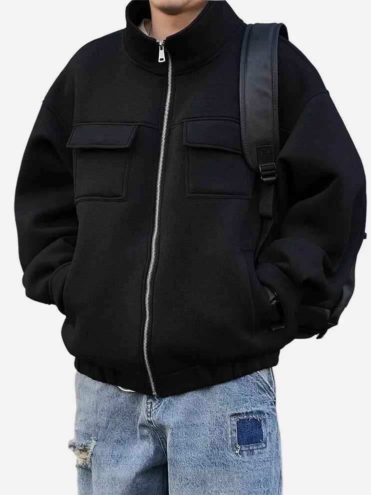 Y2K Spring Oversized Solid Color Cotton Jacket