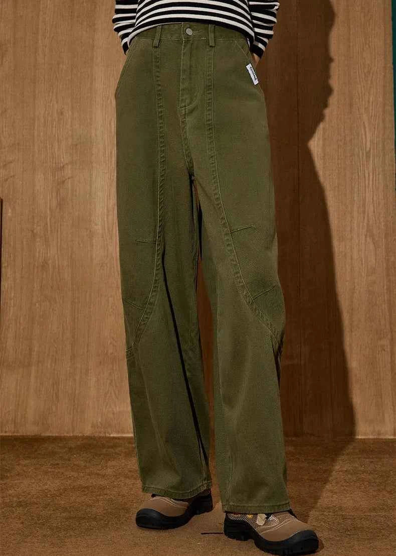Vintage Deconstructed Utility Wide Leg Jeans