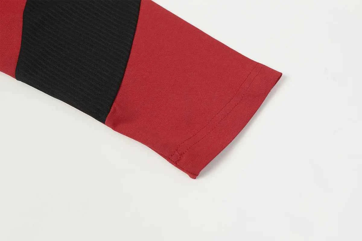 Color Block Patchwork O-Neck Long Sleeve T-Shirt