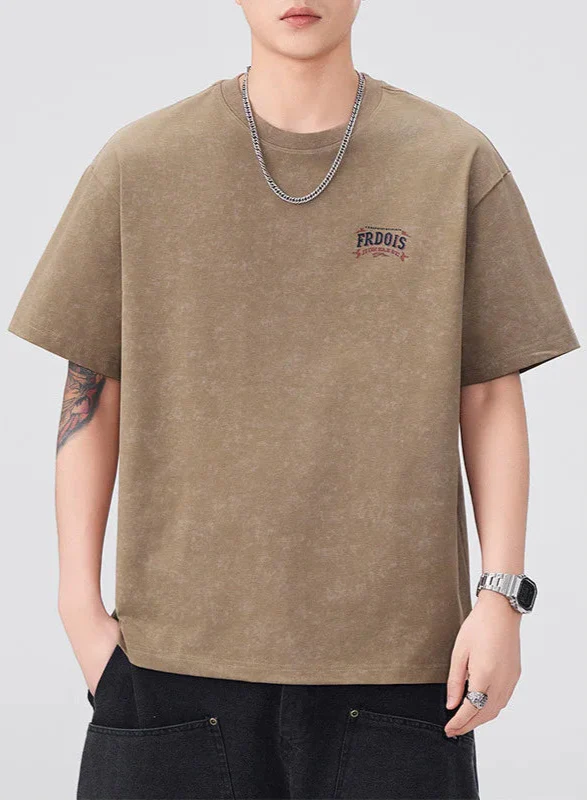 Effortless Retro Casual Short Sleeve Cotton T-Shirt - Luxuryurbanwear