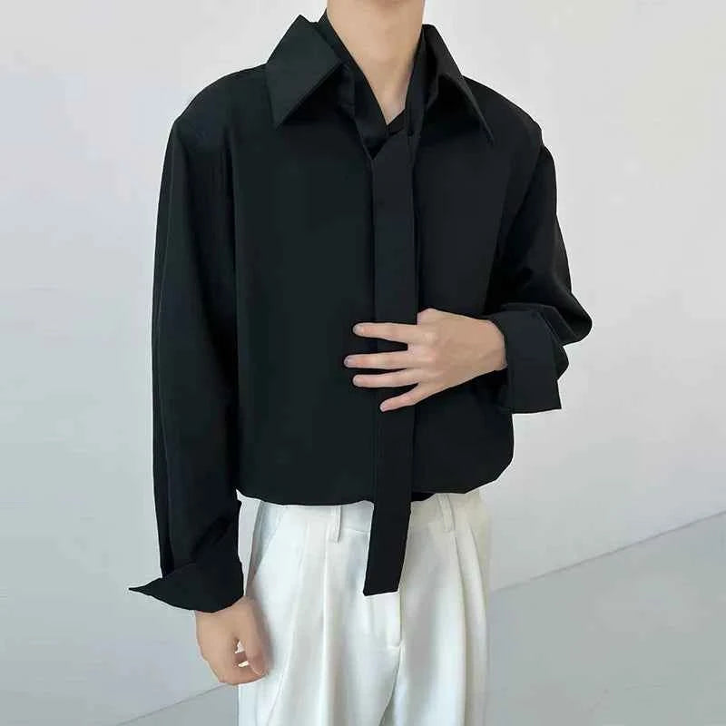 Men's Casual Luxury Vintage Lapel Texture Shirt