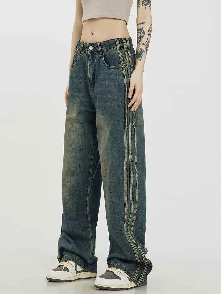 Y2k Retro Vintage High Waist Wide Leg Jeans