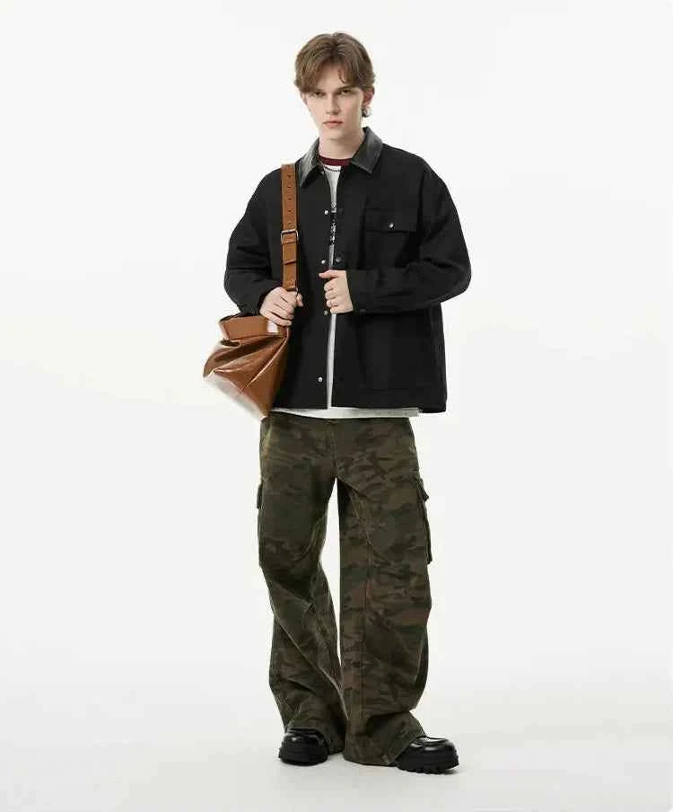 Streetwear Cool Windproof High Quality Cotton Patched Jacket