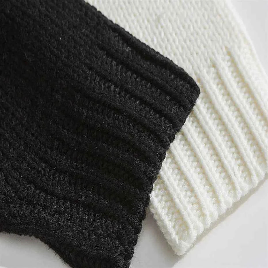 Y2K Unique Cozy Patchwork Knit Casual Sweater