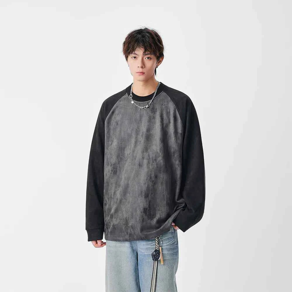 Y2K Cozy Distressed Crew Neck Sweatshirt