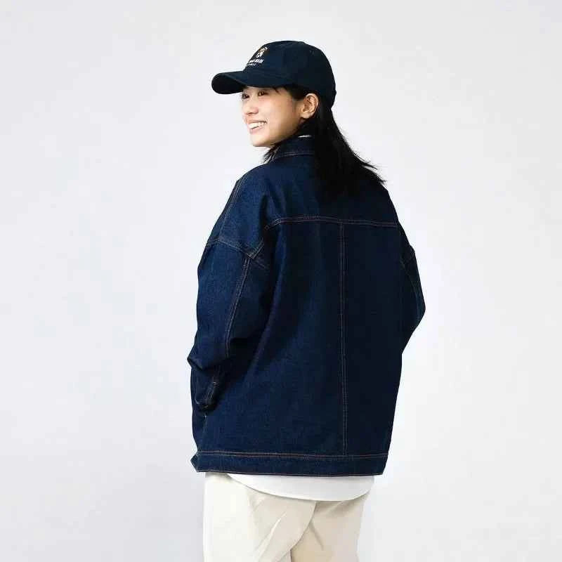 Autumn Japanese Style Loose Workwear Denim Jacket