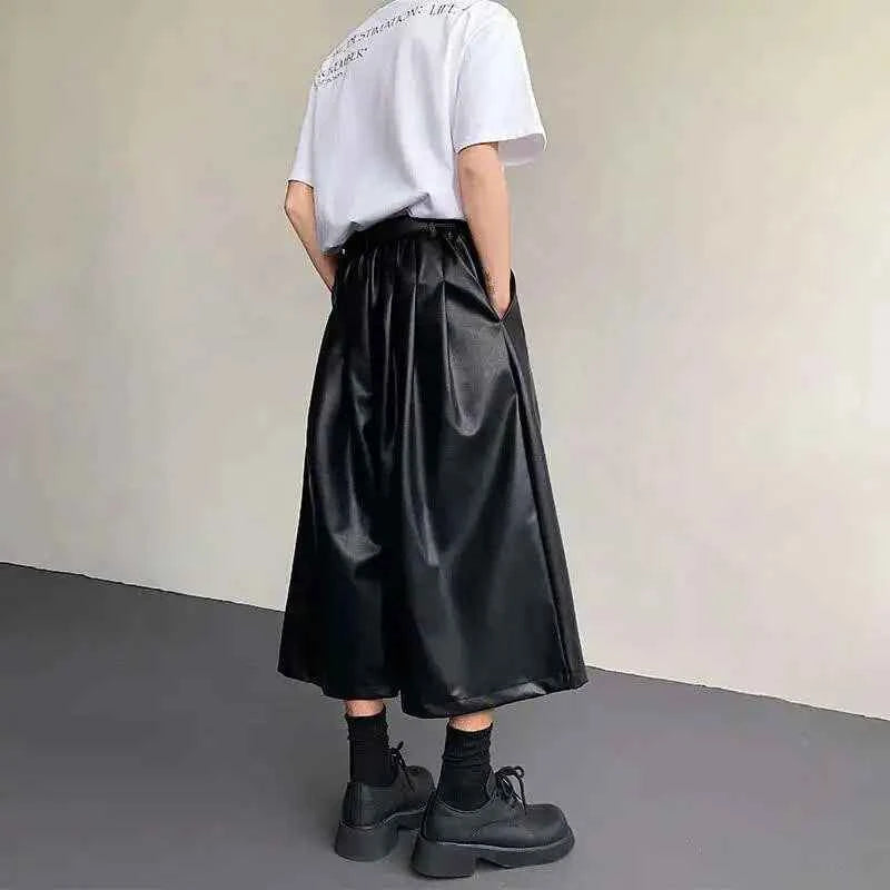Elegant High Quality Korean Leather Jorts