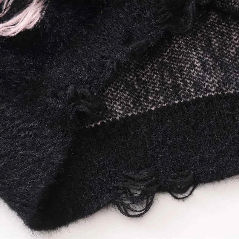 Gothic Oversized Knitted Spider Casual Cardigan
