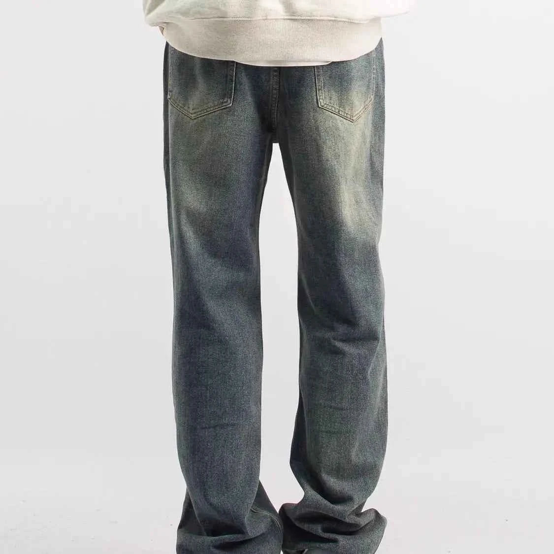 Versatile Retro Gray Bootcut Jeans