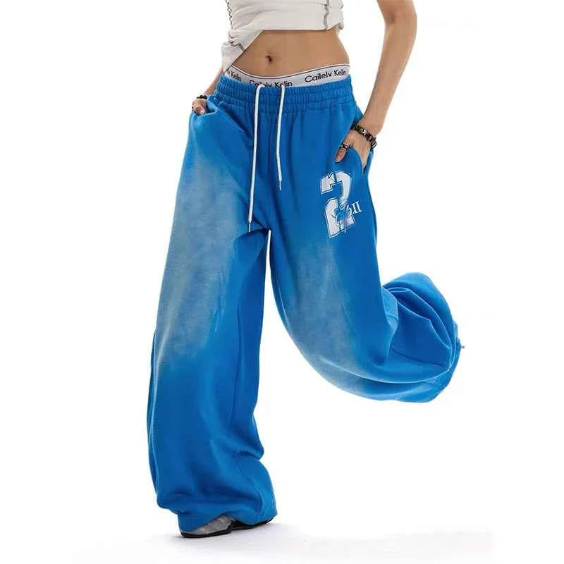 Blue Cozy Y2K 90s Wide Leg Jogger