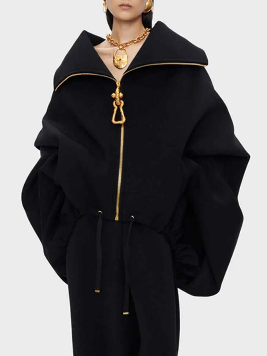 Women Stylish Loose Spliced Zipper Jacket - Luxury Urban Colorblock Windbreaker