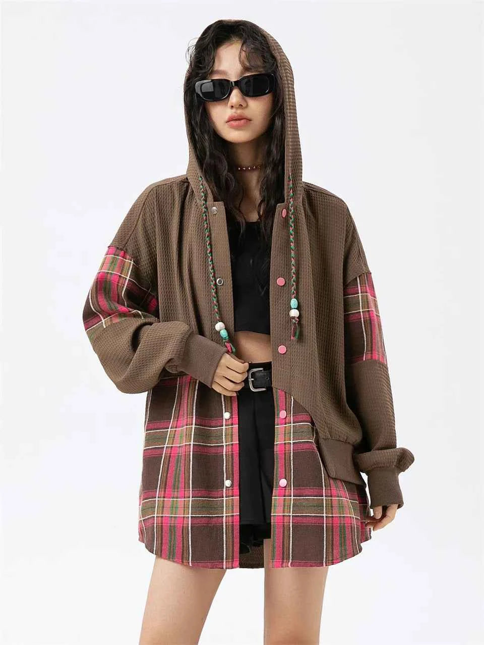 Women Korean Chic Elegant Stitched Swetshirt