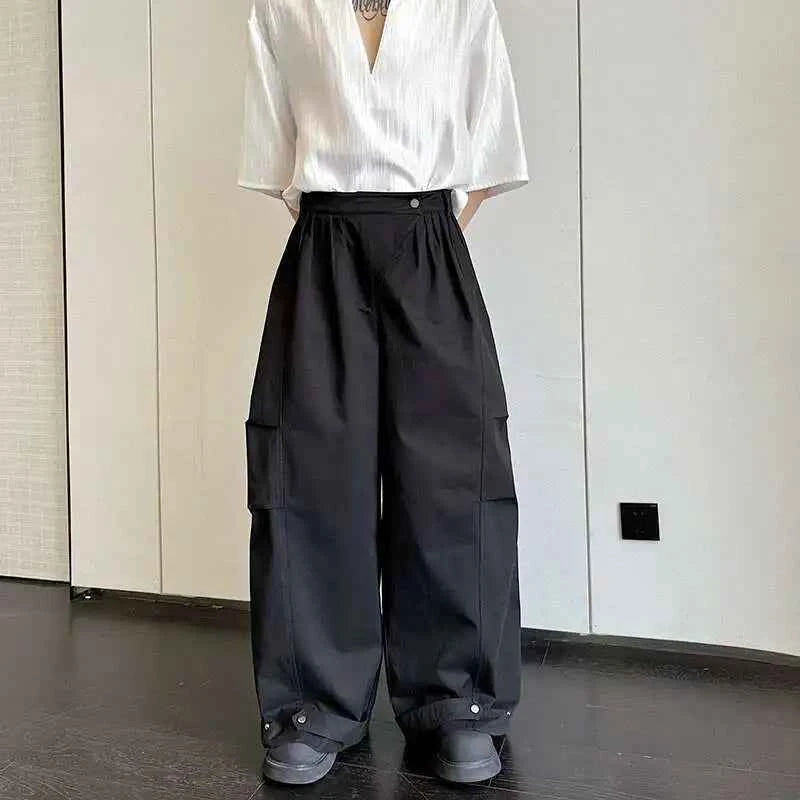 Casual Original Splicing Design Wide Leg Pants