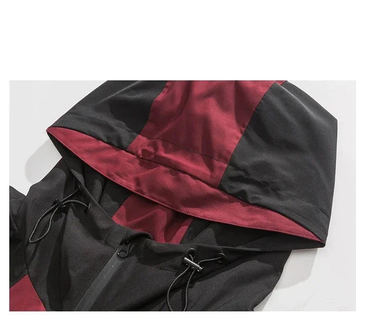 Heart Patchwork Zipper Bomber Jacket