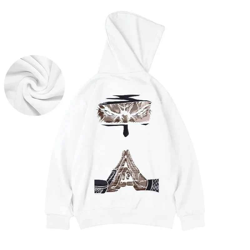 Vibrant Ninja Mudra Graphic Printed Hoodie