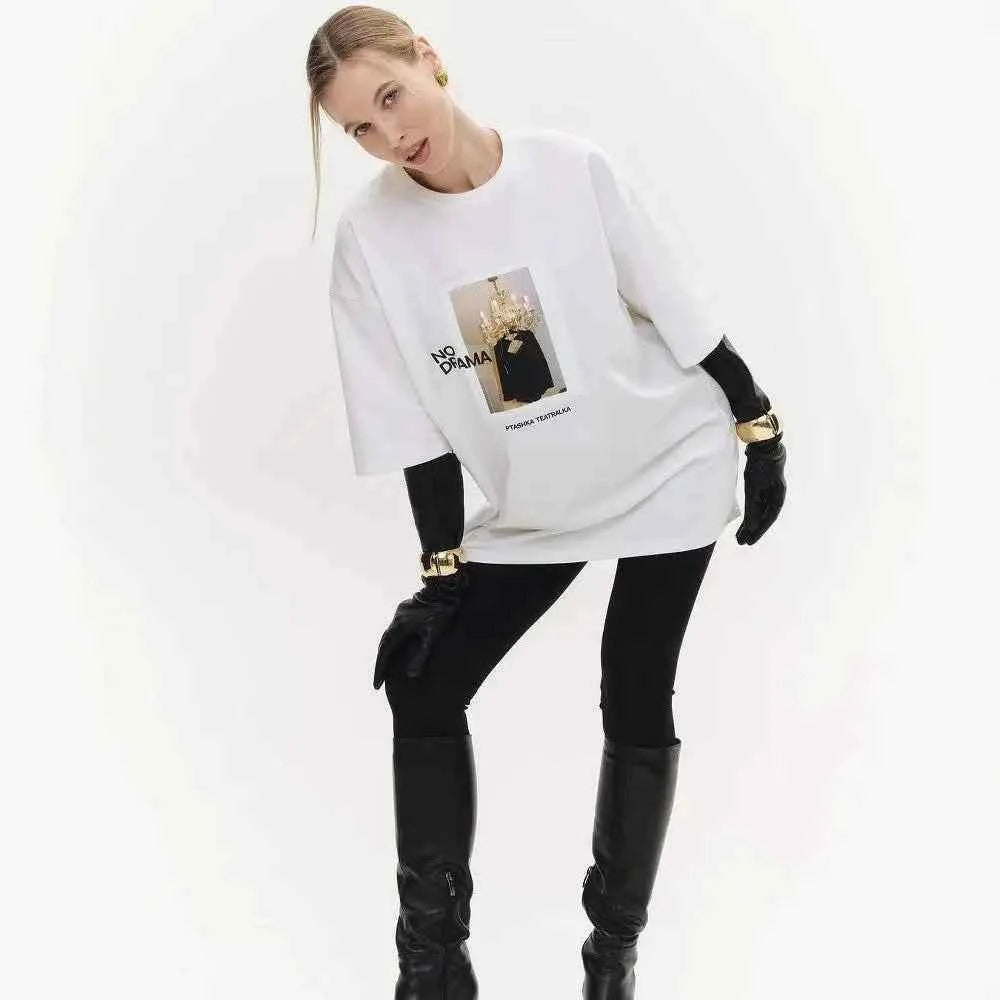 Stylish European Cool Summer Print T-Shirt
