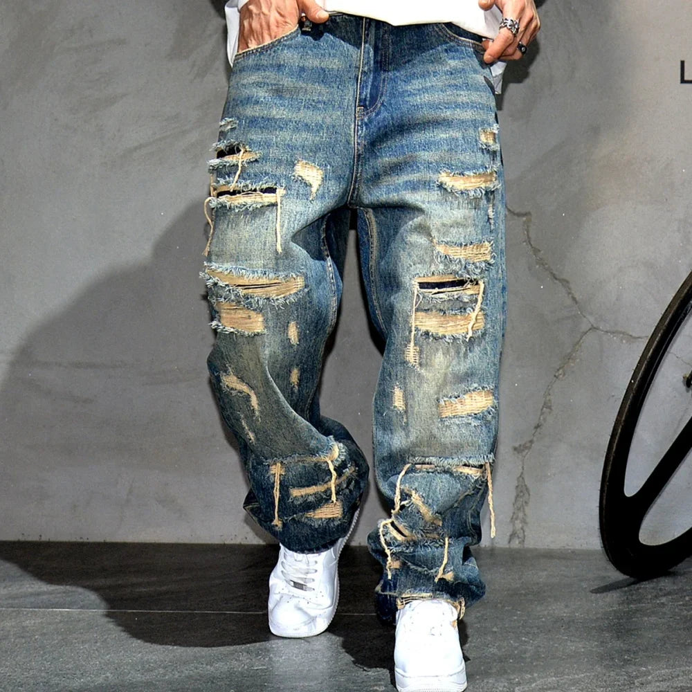 Indigo 26 Blue Distressed Jeans