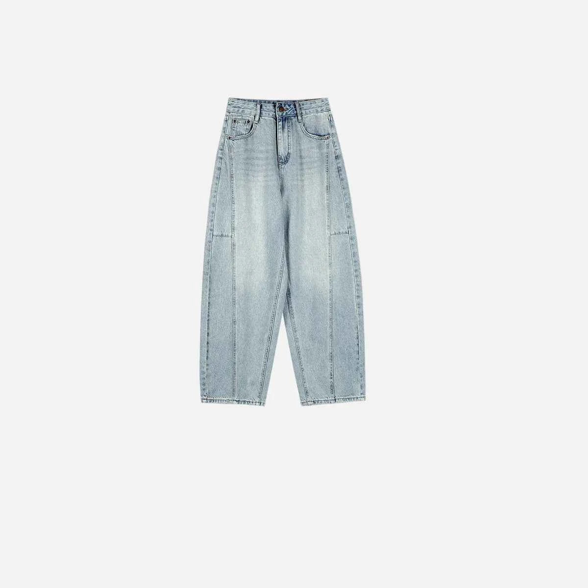 Floral Print Hip Hop Straight Leg Jeans