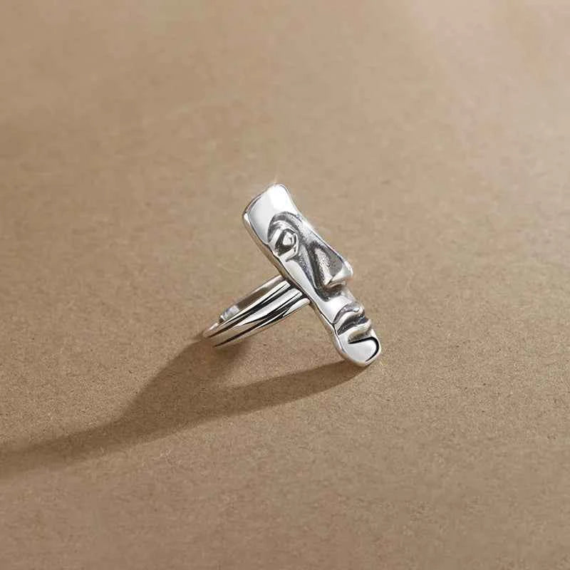 Vintage Abstract Face Finger Ring