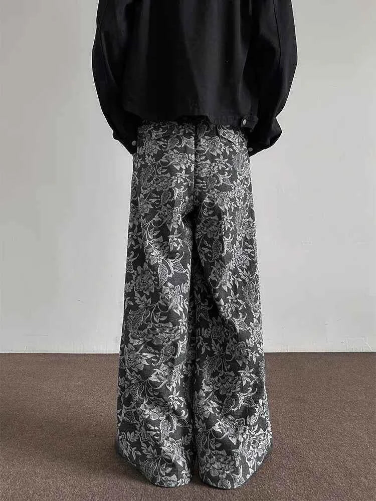 Streetwear Baggy Casual Patterned Wide Sweatpants