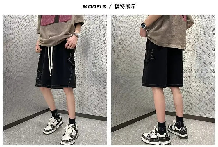 Pentagram Star Embroider Shorts