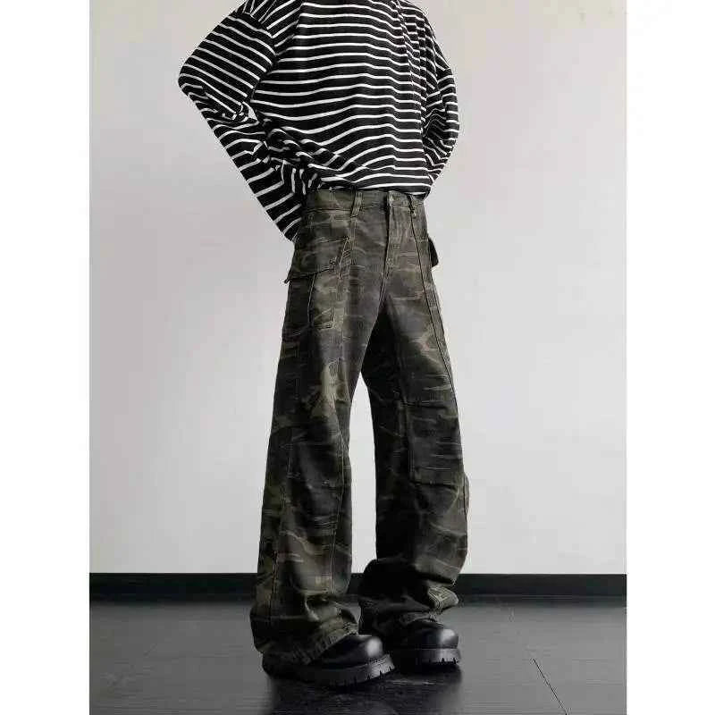 Retro Camouflage Casual Cargo Pants