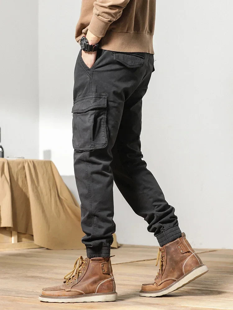 Slim Fit Elastic Ankle Pants