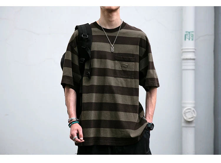 Saturday Striped Cotton T-Shirt